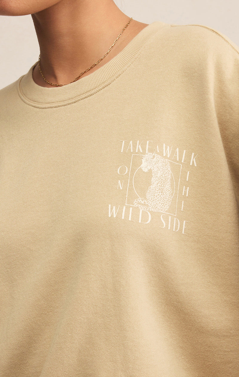 Wild Side Sweatshirt, Washed Gold | Z Supply