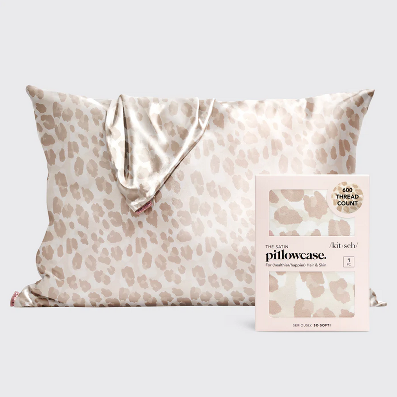 Satin Standard Pillowcase, Leopard | Kitsch