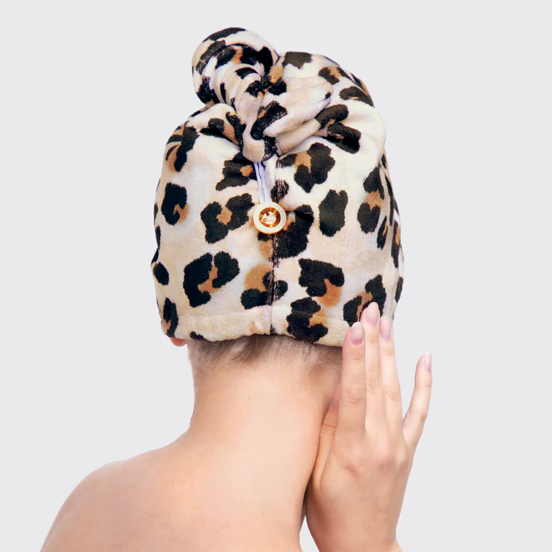 Quick Dry Microfiber Hair Towel, Leopard | Kitsch
