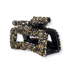 Lola Confetti Beaded Claw Clip, Black/White | Ink + Alloy