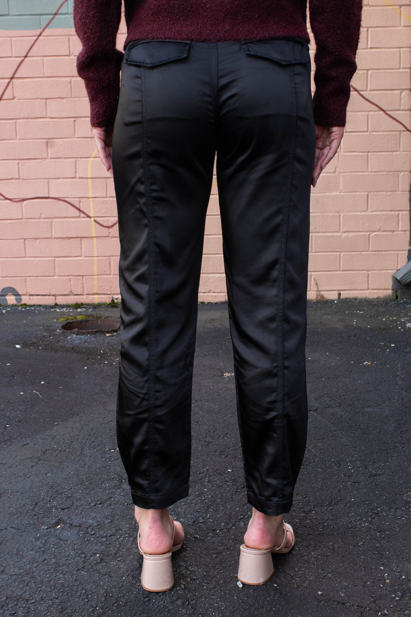 Sahara Satin Tapered Pant, Black | Sanctuary