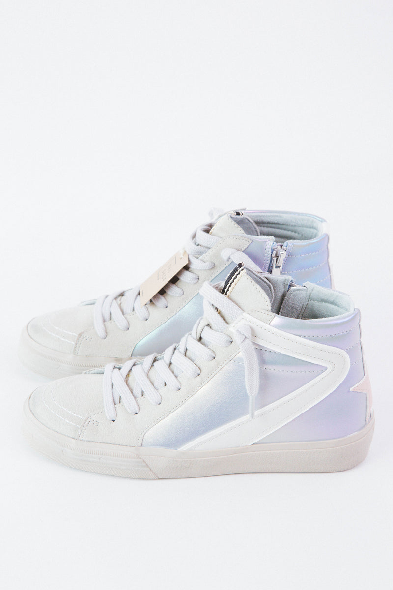 Rooney High Top Star Sneaker, Metallic Aqua | ShuShop