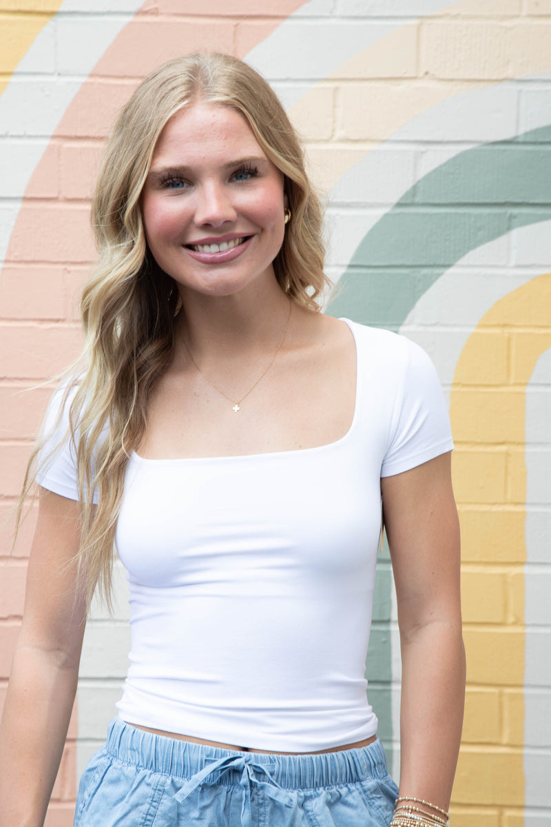 Clean Lines Baby Tee, White | Free People