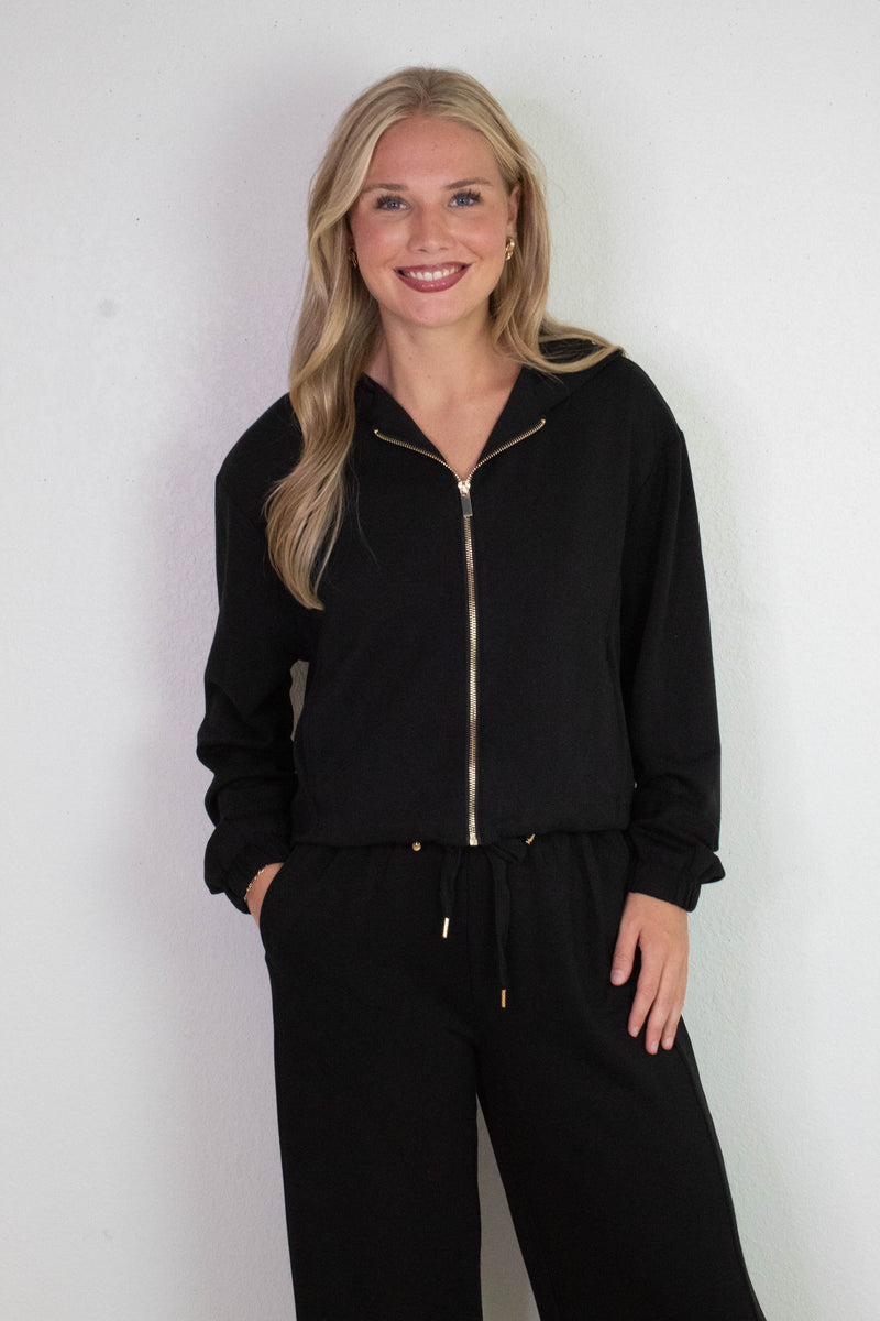 Gianna Wide Leg Pants, Black