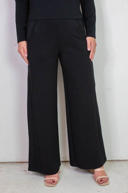 Airessentials Wide Leg Track Pant, Very Black | SPANX