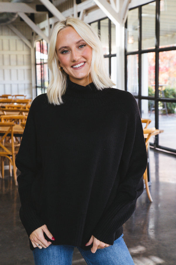 Helena Turtleneck Sweater, Black