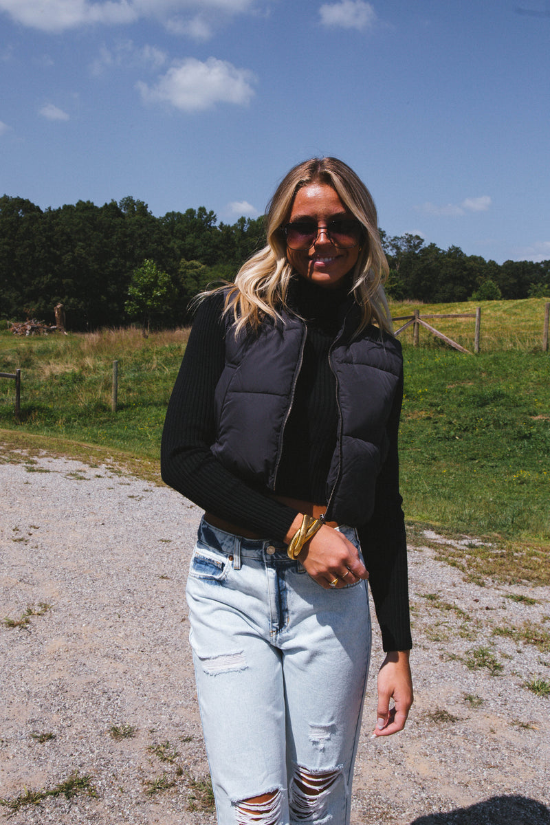 Ready To Roll Puffer Vest, Black