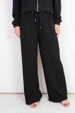 Gianna Wide Leg Pants, Black