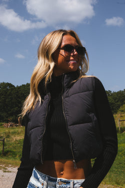 Ready To Roll Puffer Vest, Black