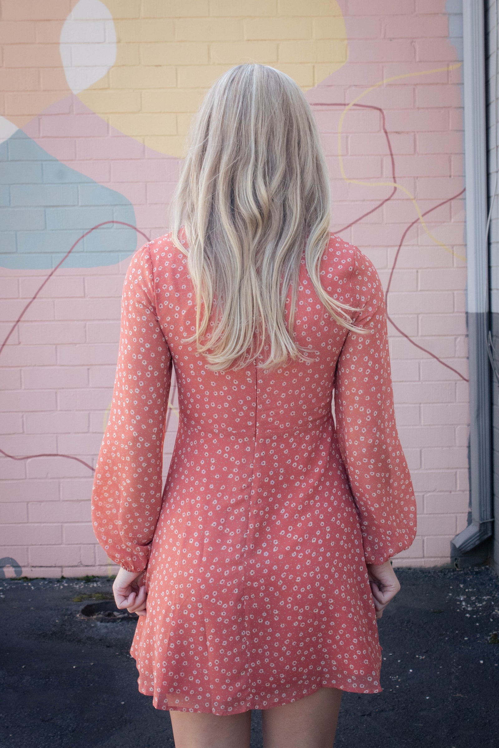 Suri Ditsy Floral Mini Dress, Orange Floral – North & Main