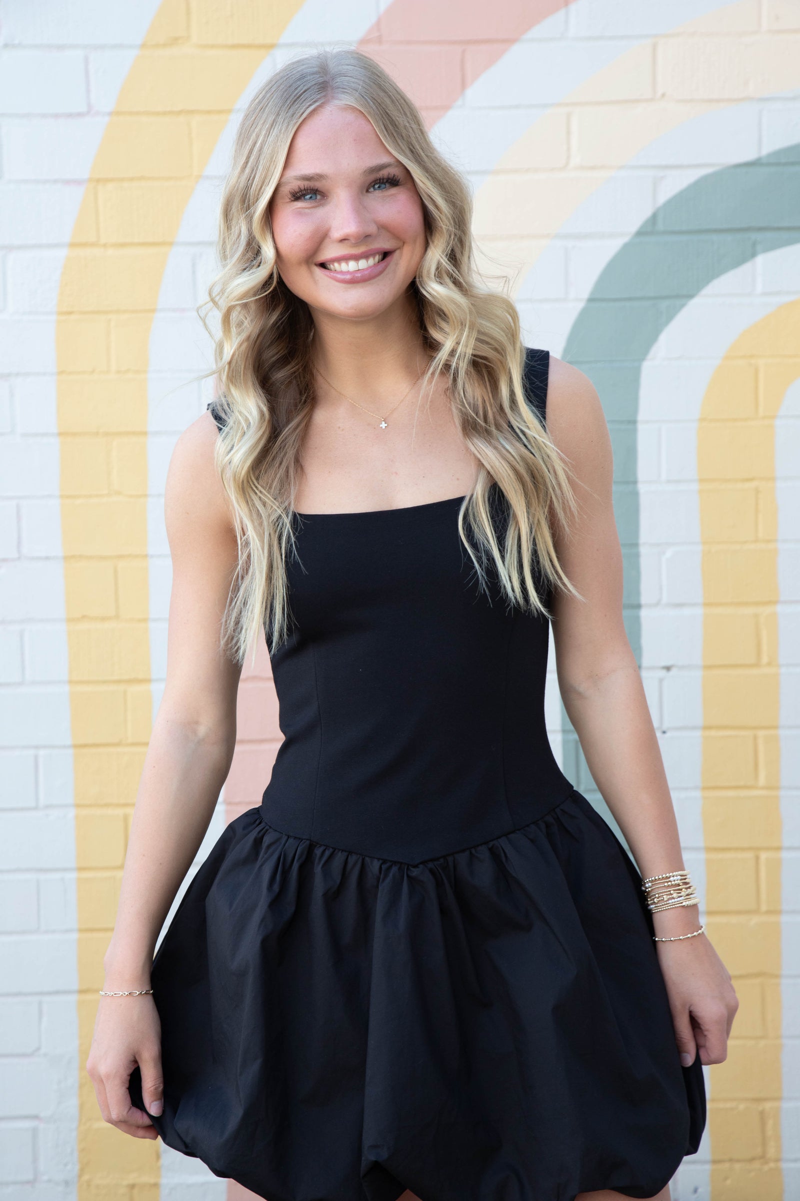 drop waist bubble dress Rosie Bubble Hem Drop Waist Dress, Black – North & Main Clothing Company