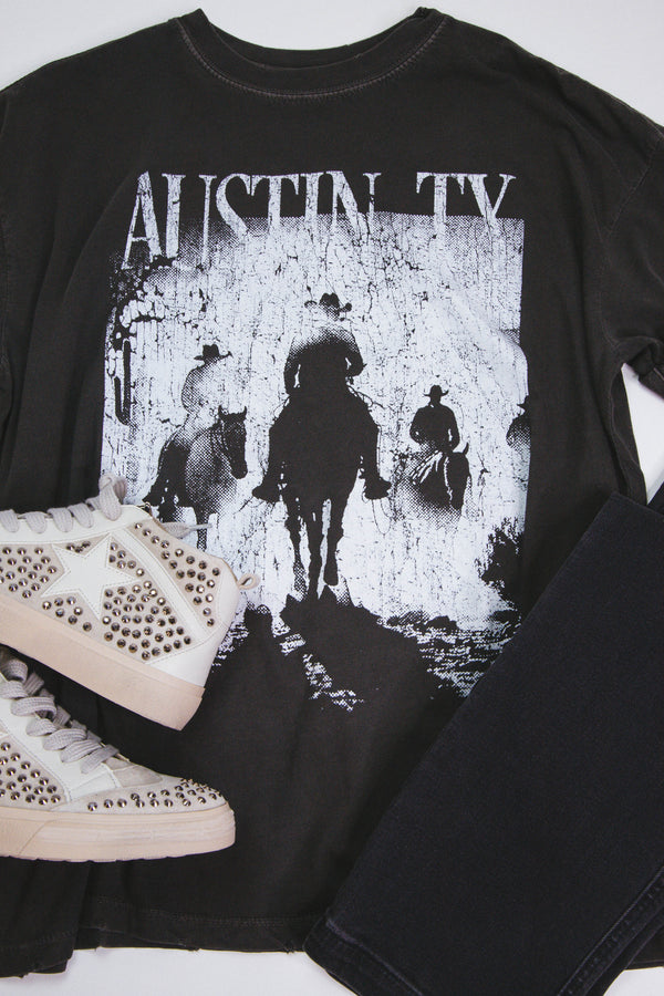 Austin Texas Tee, Vintage Black | Girl Dangerous