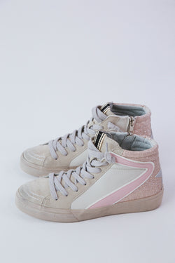 Rooney High Top Star Sneaker, Champagne Glitter | ShuShop