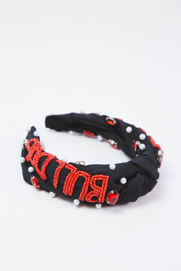 UGA Gameday Beaded Headband, Black