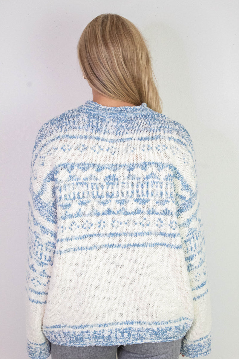 Dani Pattern Sweater, Cloud Combo | Free People