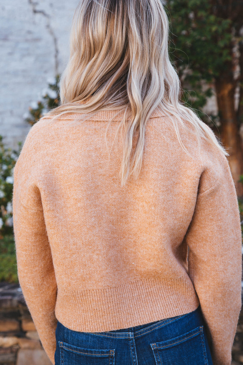 Thomas Crop Sweater, Camel | Velvet Heart