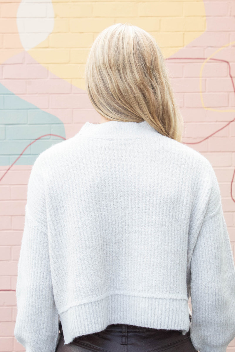Sumire Crewneck Pullover Sweater, Natural Mix | RD Style
