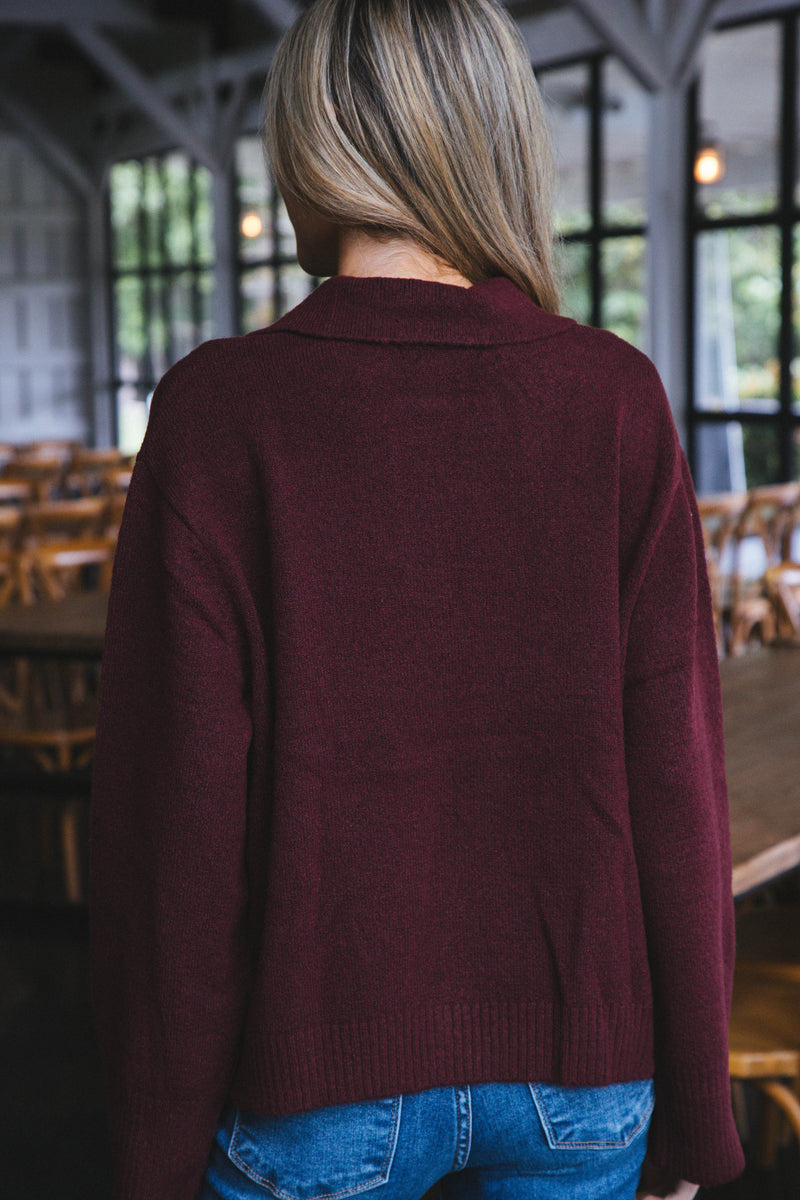 Johnny Collared Sweater, Sugar Plum | Sanctuary