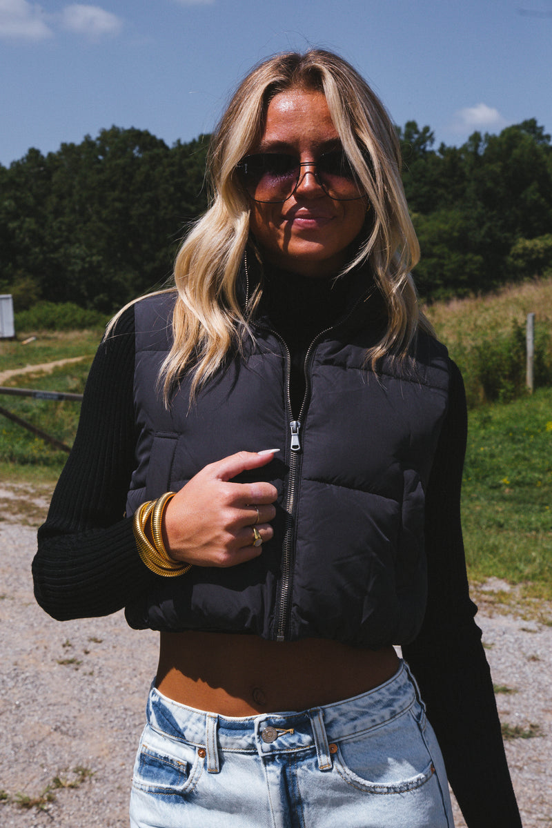Ready To Roll Puffer Vest, Black