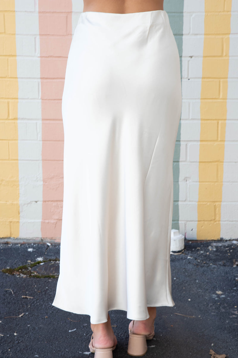 Brinley Satin Maxi Skirt, Alpaca