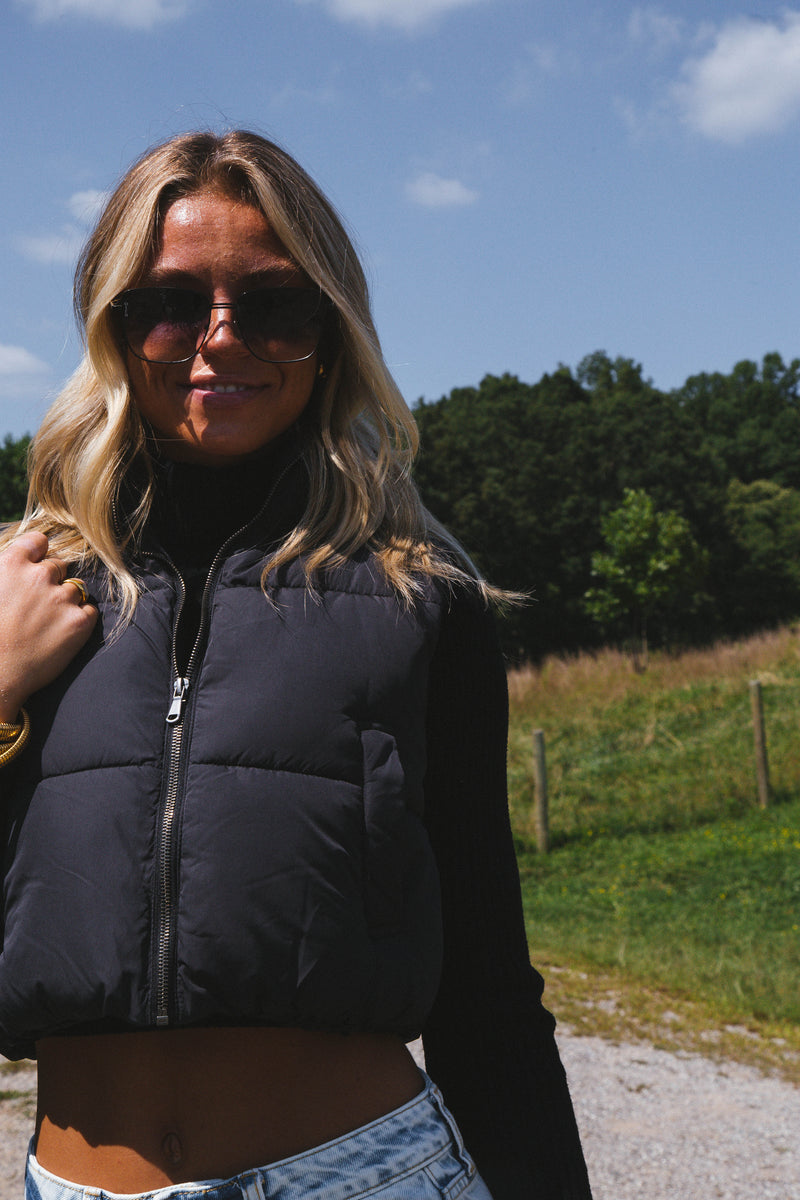 Ready To Roll Puffer Vest, Black