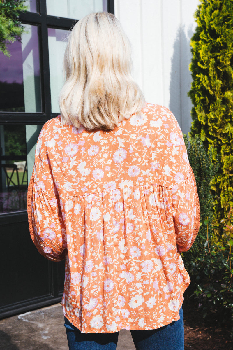 With Love Peasant Top, Ginger Multi | Sadie & Sage