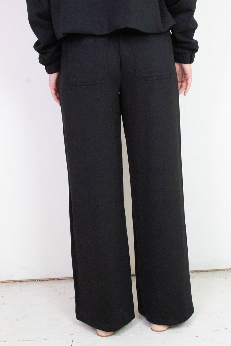 Gianna Wide Leg Pants, Black
