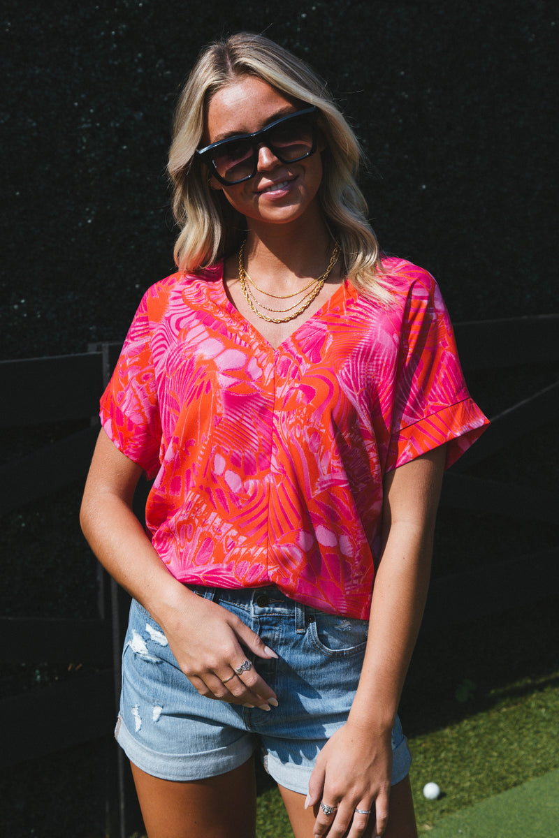 Bailey Boxy Top, Pink