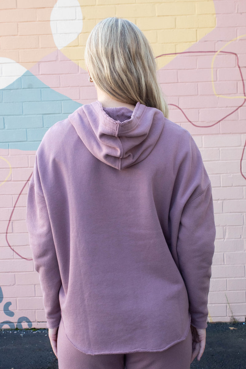Myla Everyday Raw Edge Hoodie, Rose Taupe