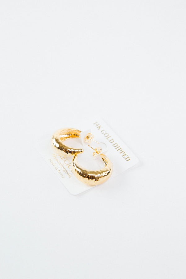 Adelyn Textured Earrings, Gold