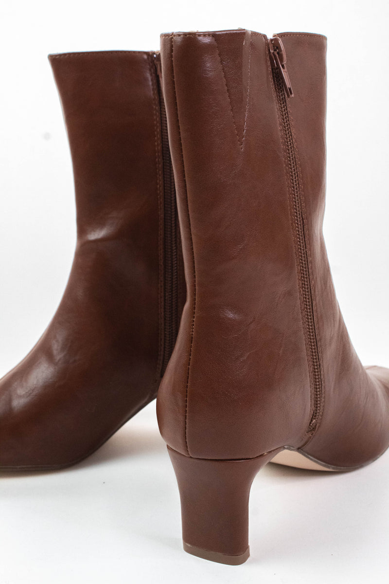 Adler Faux Leather Ankle Boot, Cognac | Beach by Matisse