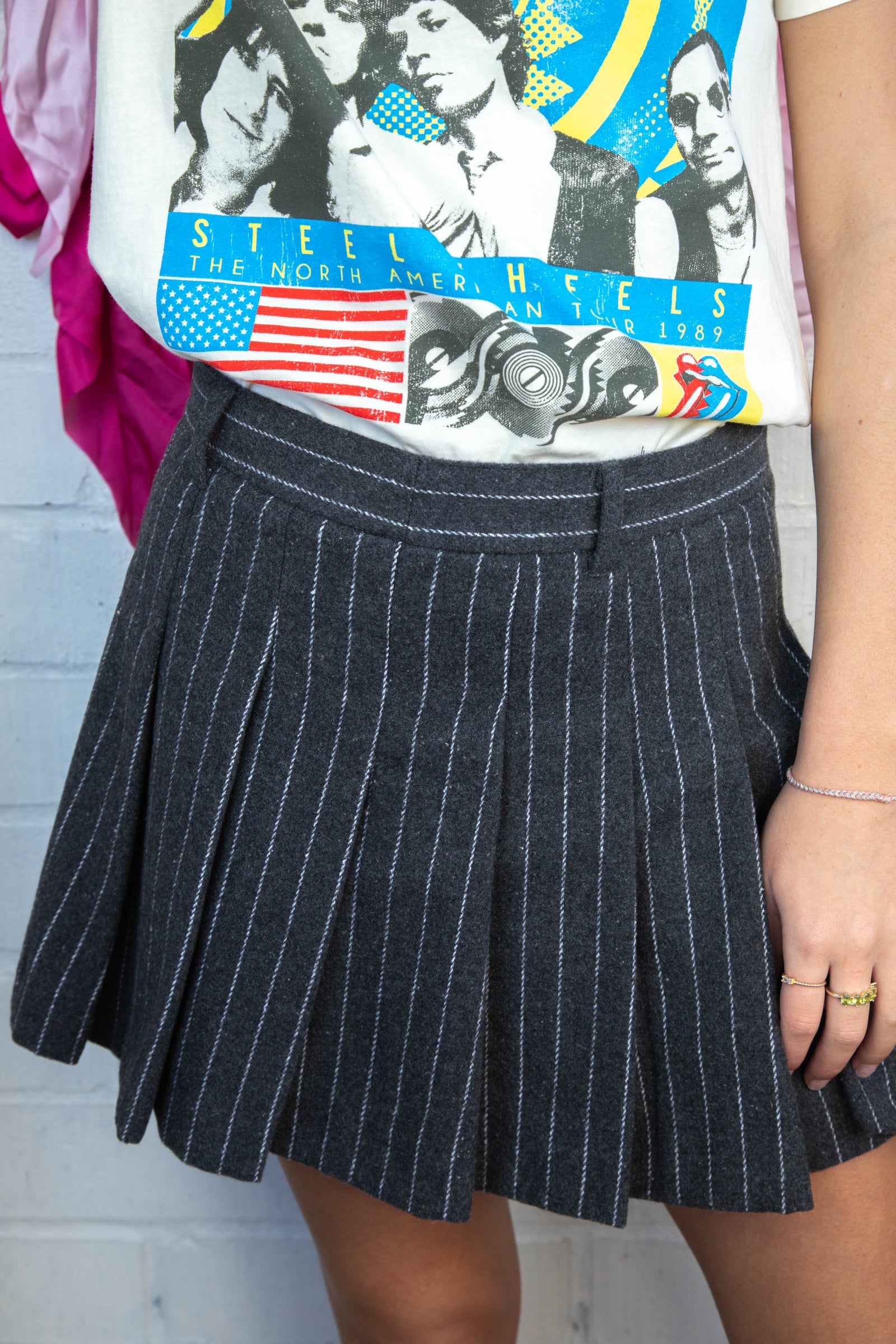 Lizzie Striped Pleated Mini Skirt, Heather Grey – North & Main Clothing  Company