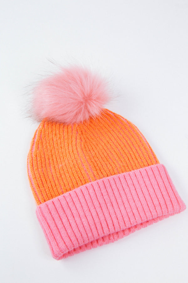 Joy Winter Knit Hat, Orange