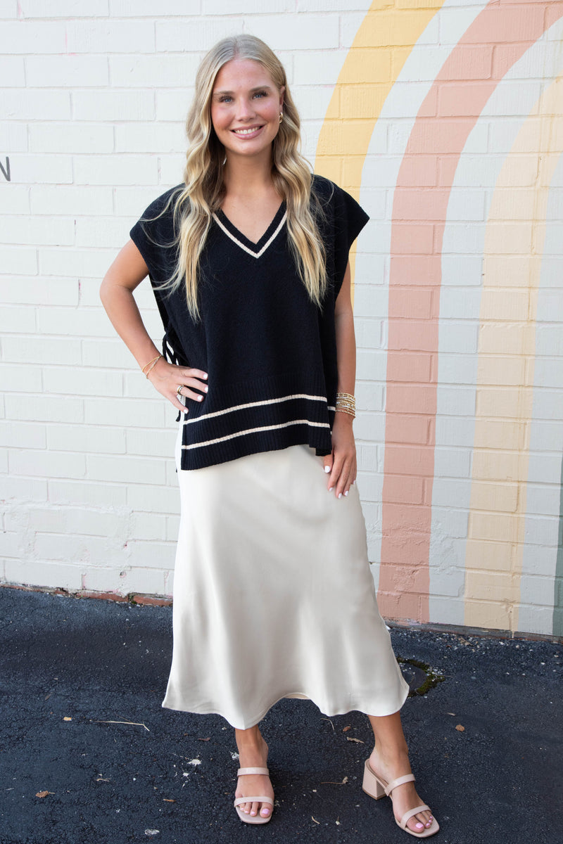 Brinley Satin Maxi Skirt, Alpaca