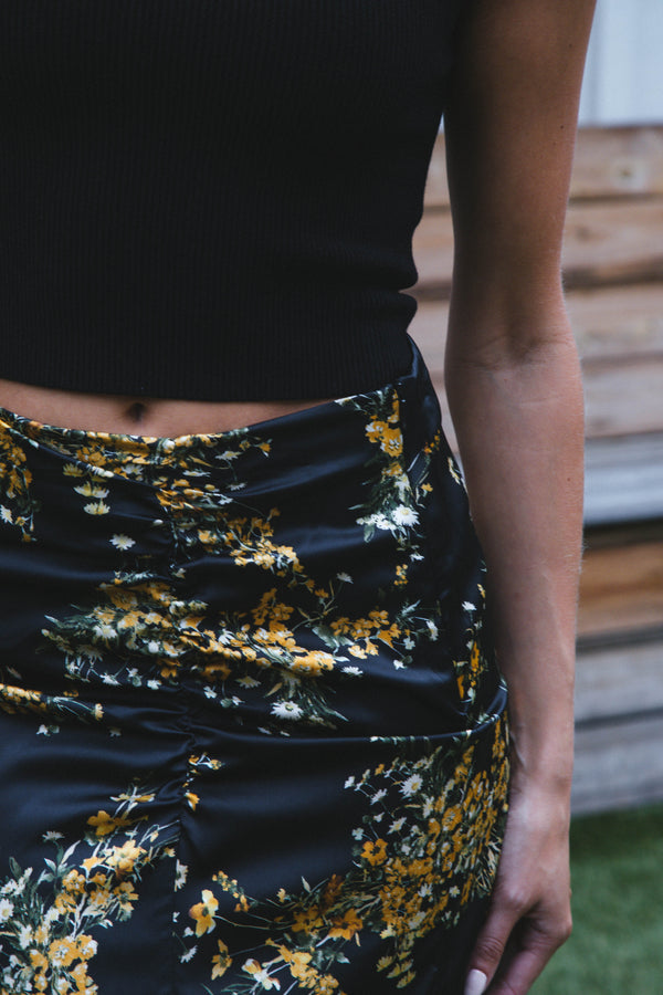 Before Dusk Midi Skirt, Black Multi
