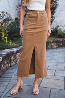 Catch me Corduroy Skirt, Mocha