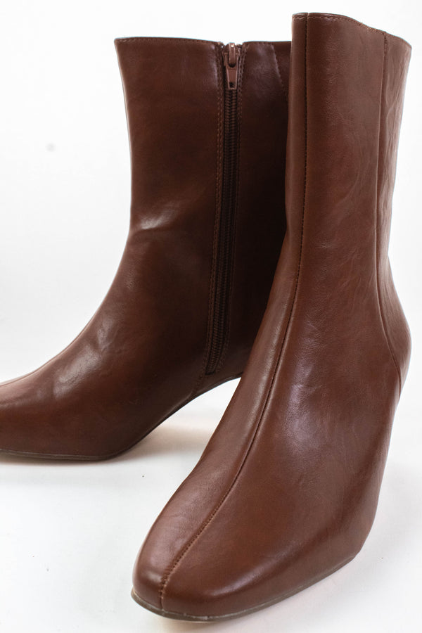 Adler Faux Leather Ankle Boot, Cognac | Beach by Matisse