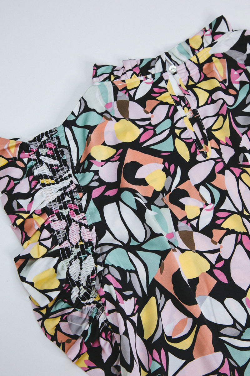 Jodi Printed Blouse, Black