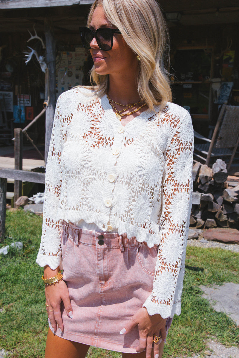 It Girl Paperbag Mini Skirt, Rust