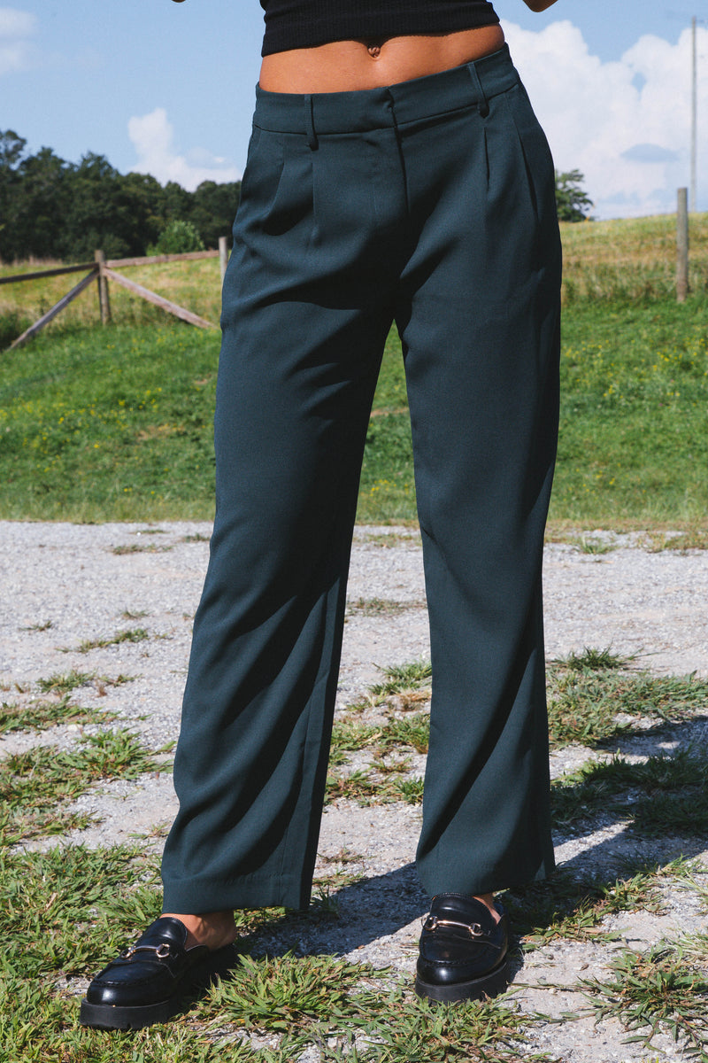 Annabelle Wide Leg Dress Pants, Hunter