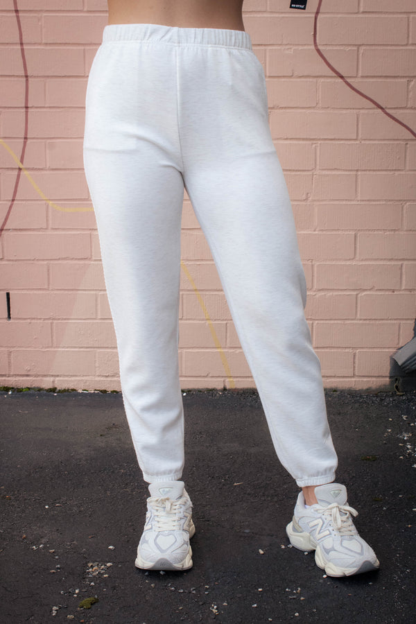 Josie Pull On Jogger, Ivory Melange | RD Style