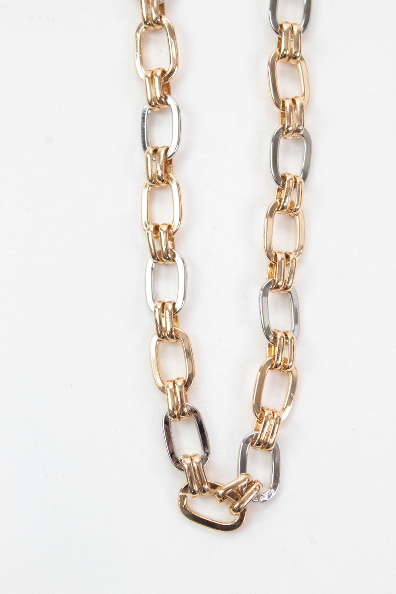 Lexi Interlocking Chain Necklace, Gold/Silver