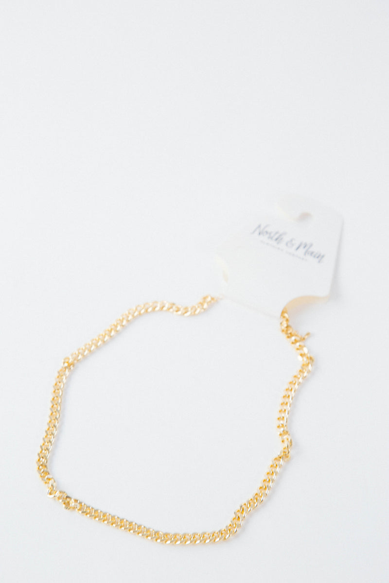 Darci Cuban Chain Necklace, Gold
