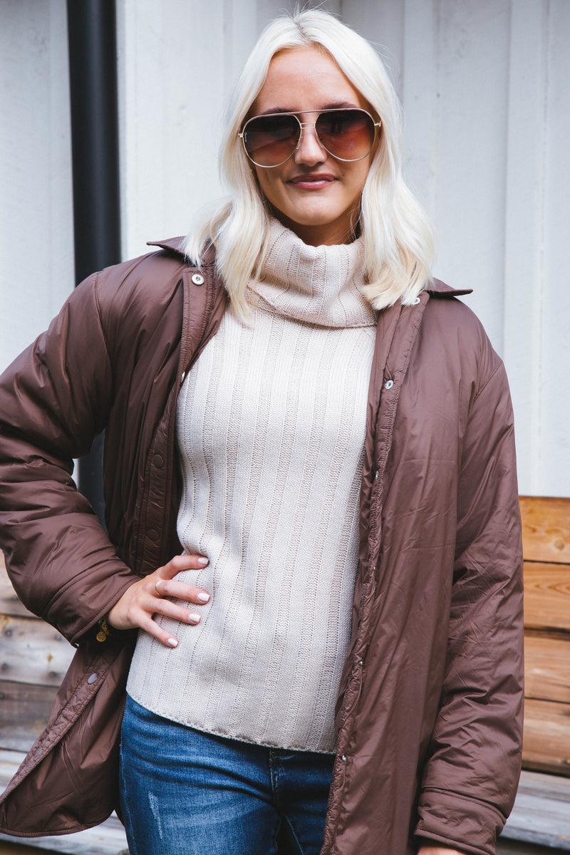 Bernice Puff Jacket, Brown | Velvet Heart