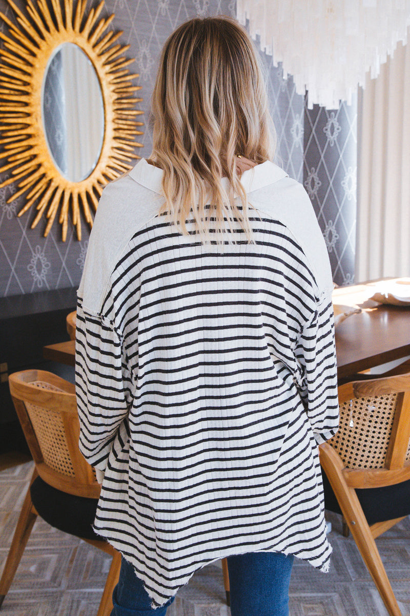 All For You Striped Polo, Cream Combo | Free People
