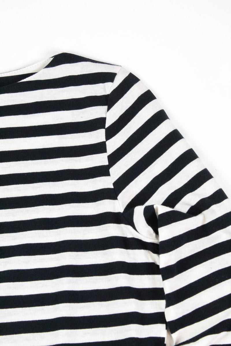 Bethel Boatneck Tee, Light Oat/Black Stripe | Sanctuary