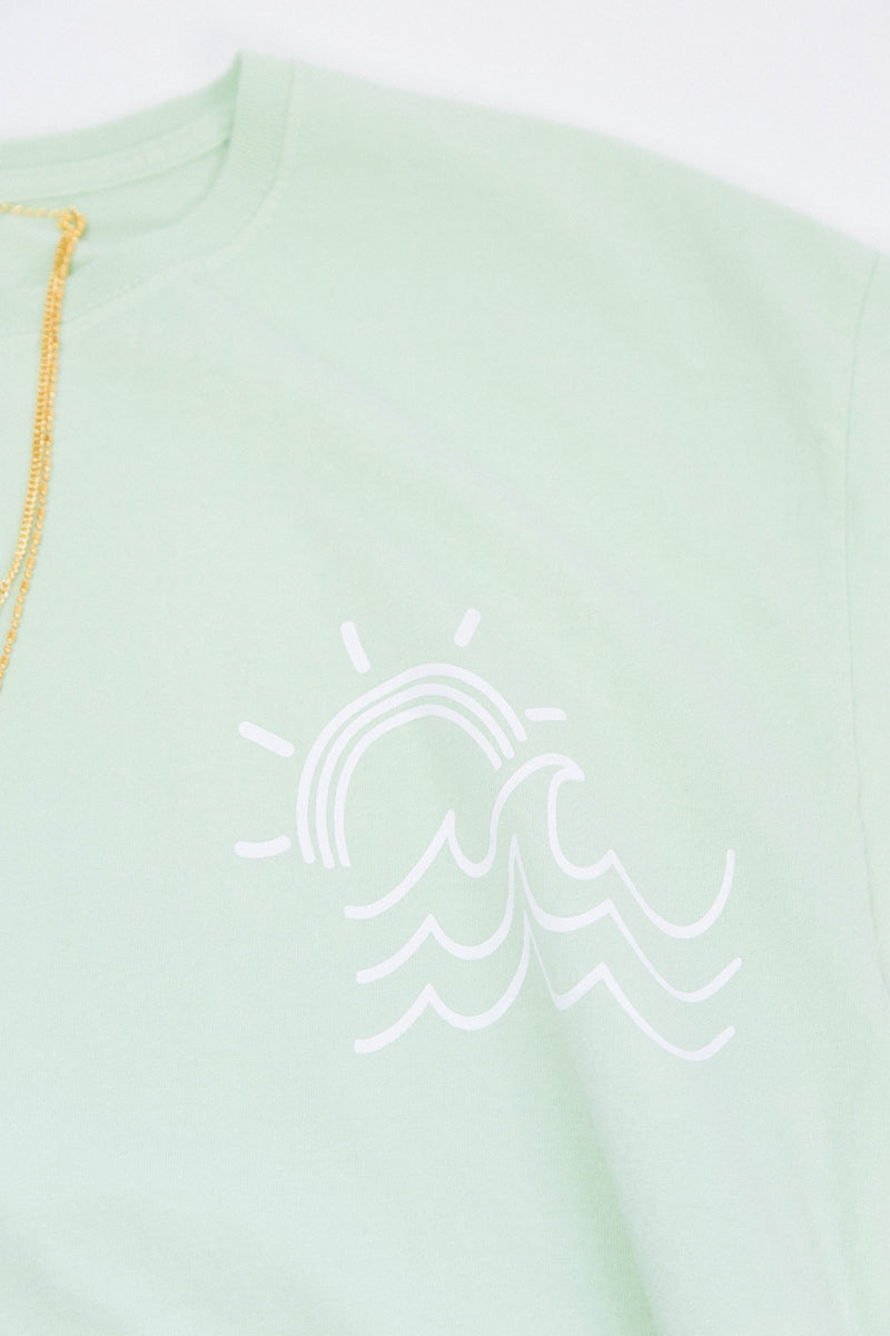 Meet Me In The Sand Graphic Tee, Paradise Lime