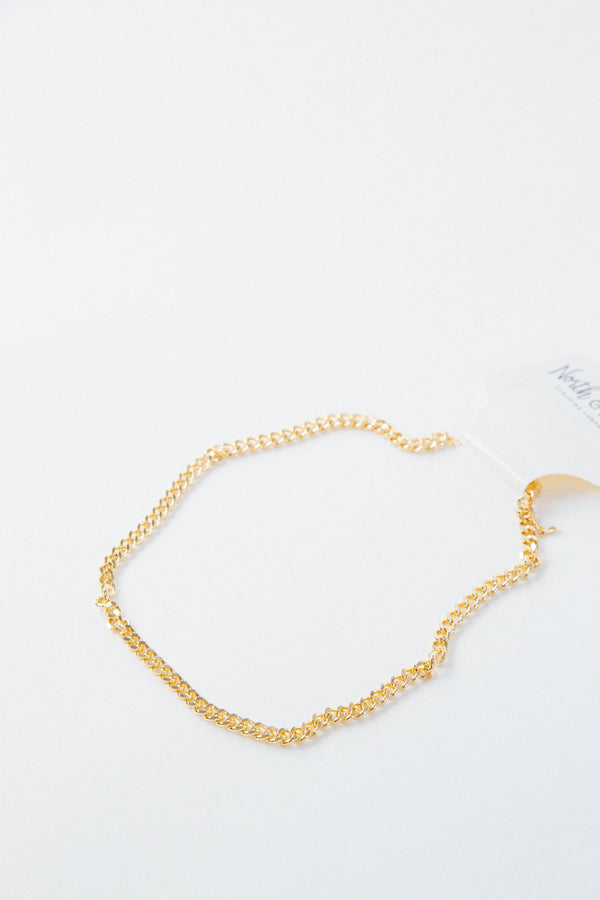 Darci Cuban Chain Necklace, Gold