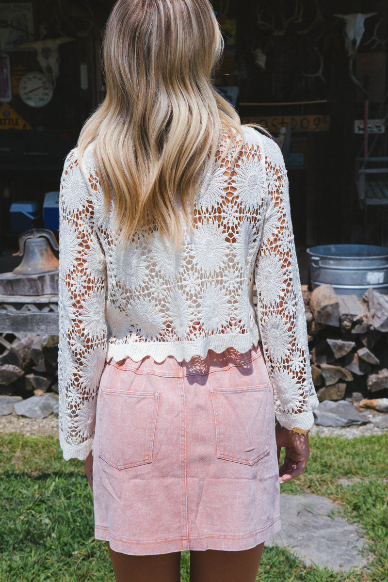 It Girl Paperbag Mini Skirt, Rust