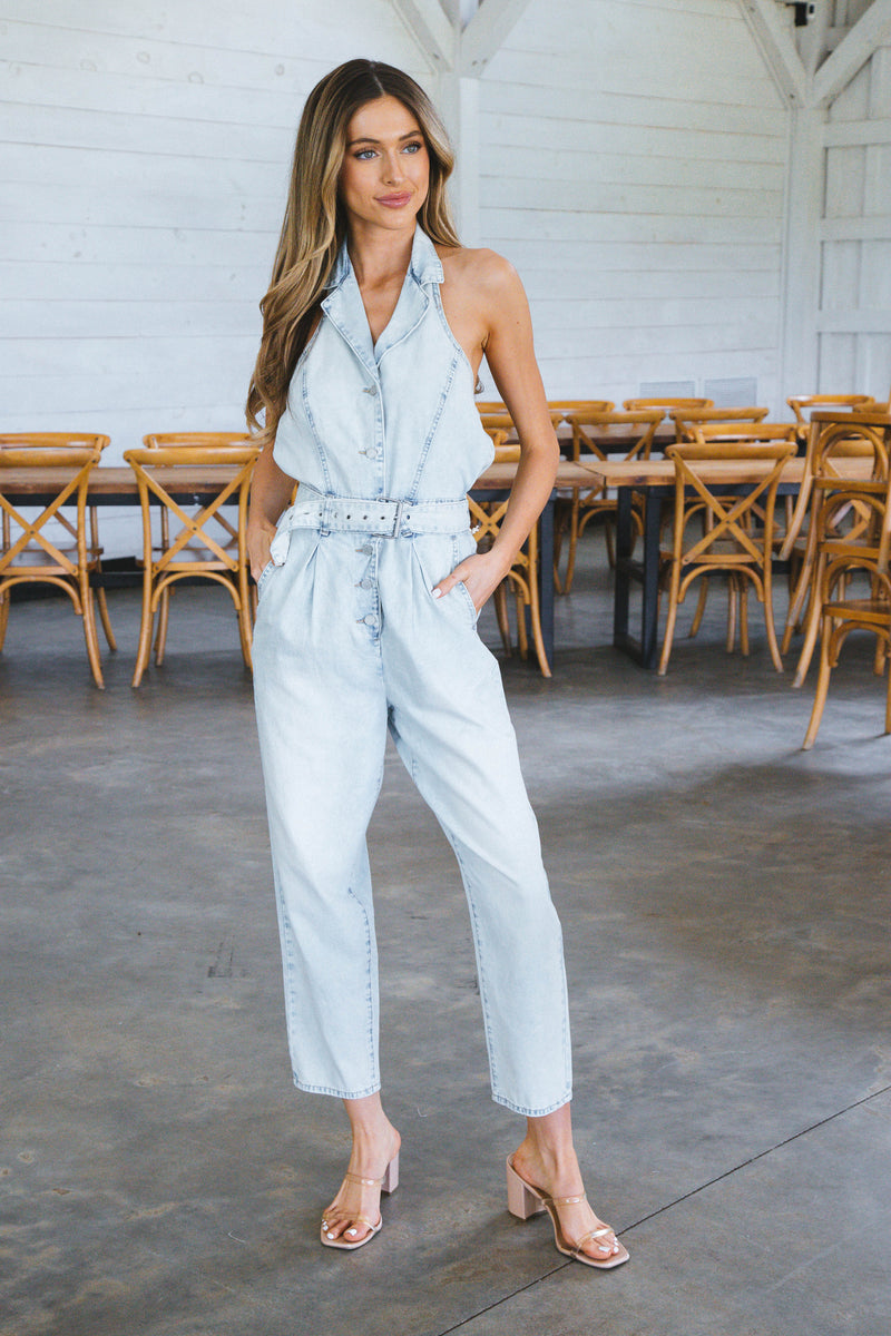 Heavenly Halter Neck Jumpsuit, Call my name | Blank NYC – North